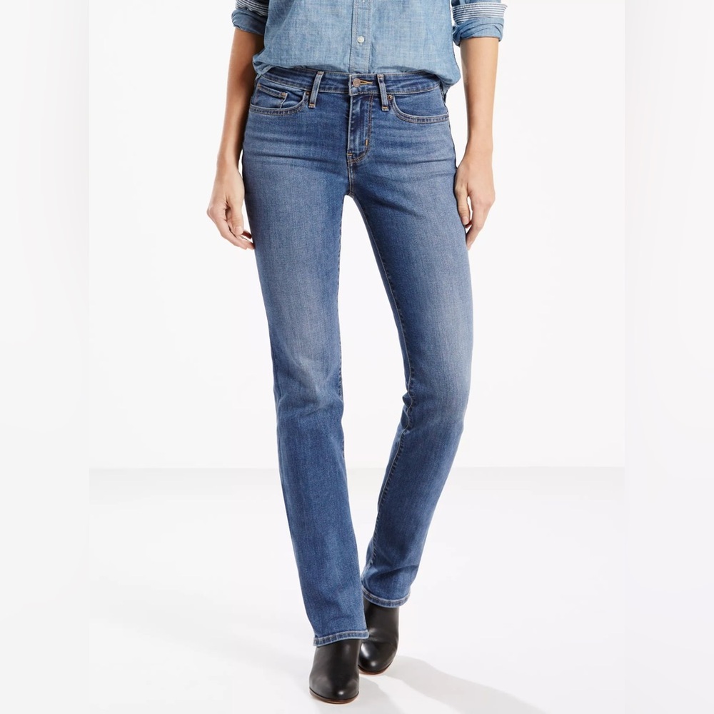 LEVI 714 STRAIGHT MID RISE JEANS